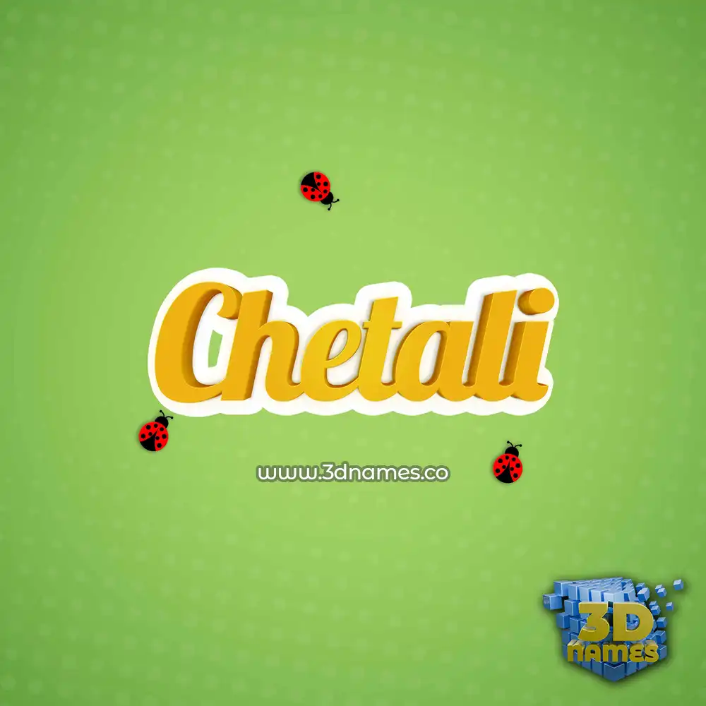 chetali in Ladybugs style - 3D name wallpaper