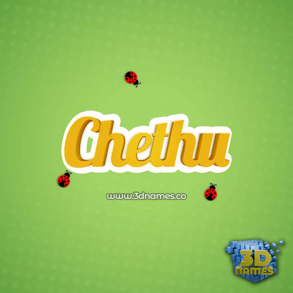 chethu in Ladybugs style - 3D name wallpaper