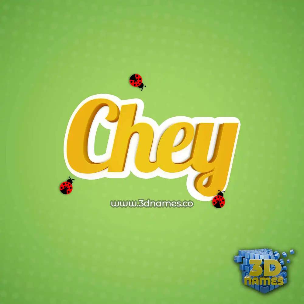 chey in Ladybugs style - 3D name wallpaper