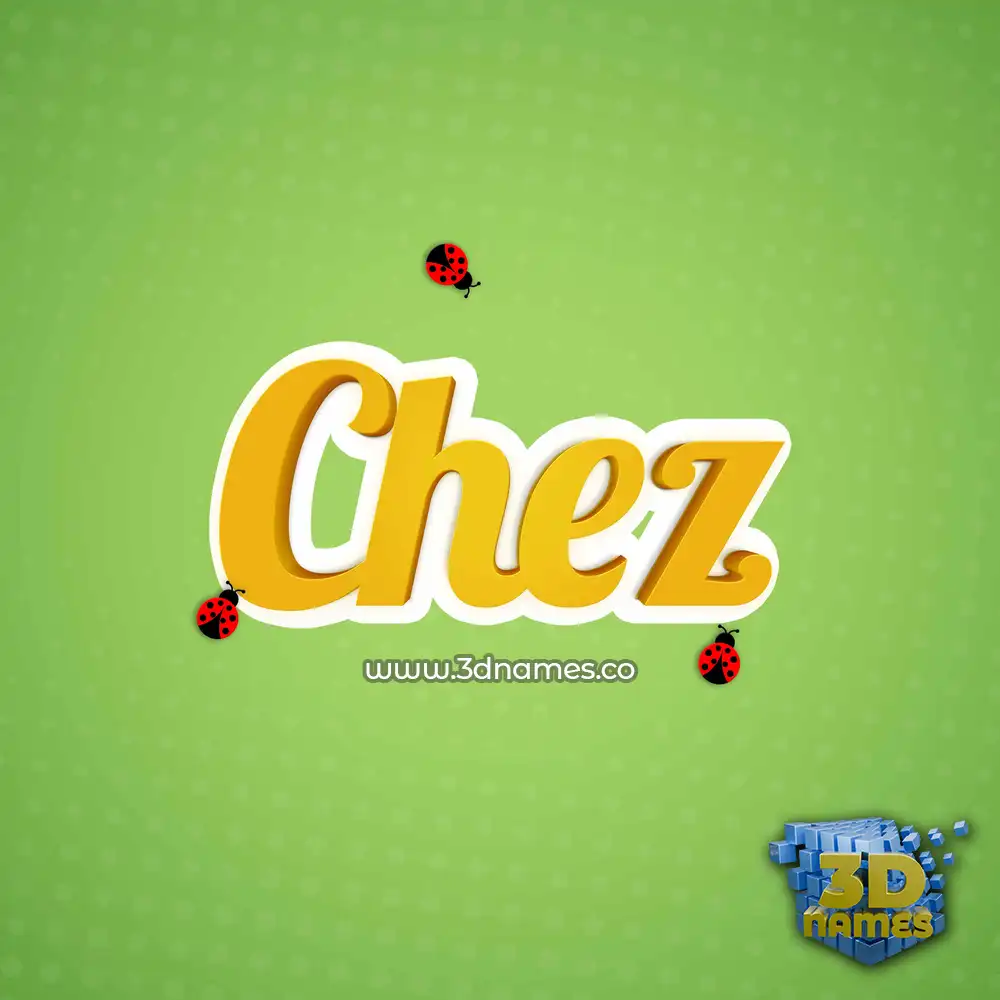 chez in Ladybugs style - 3D name wallpaper