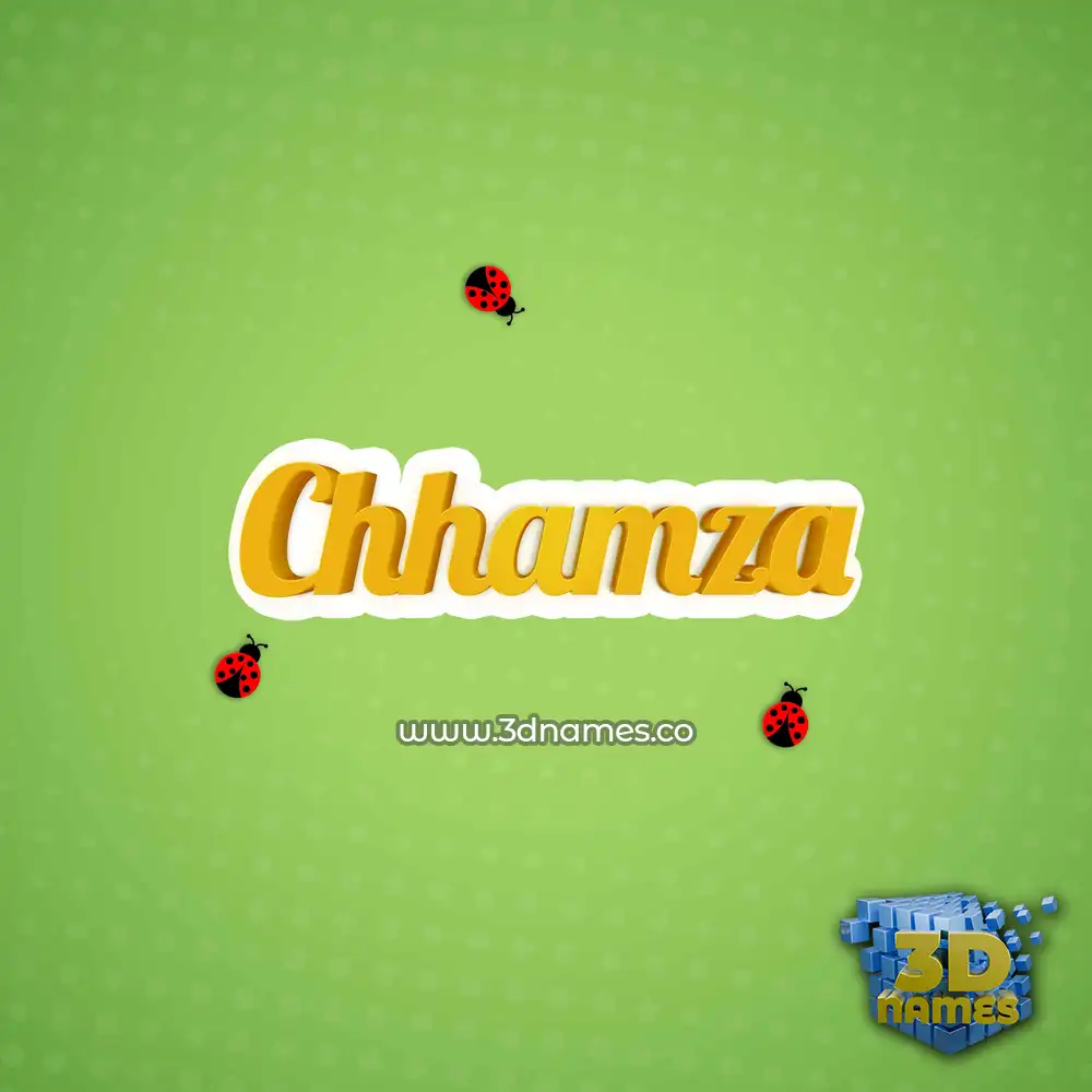 chhamza in Ladybugs style - 3D name wallpaper