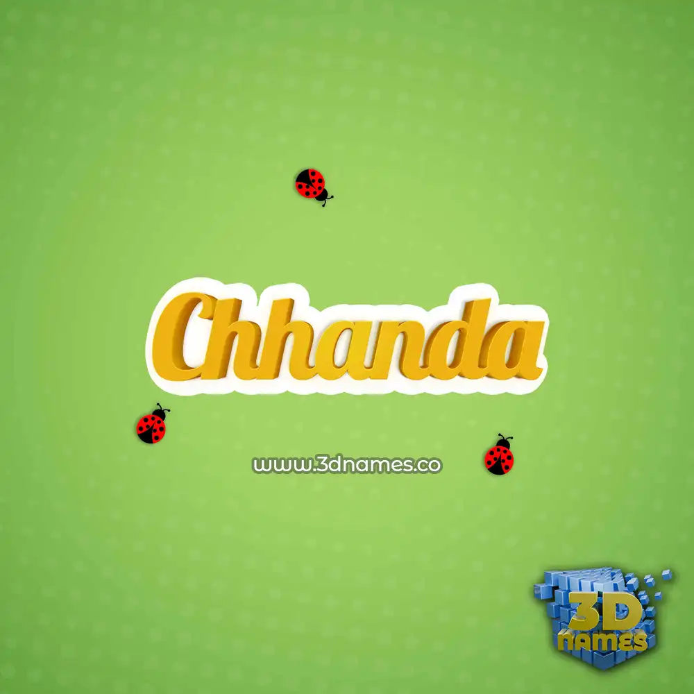 chhanda in Ladybugs style - 3D name wallpaper