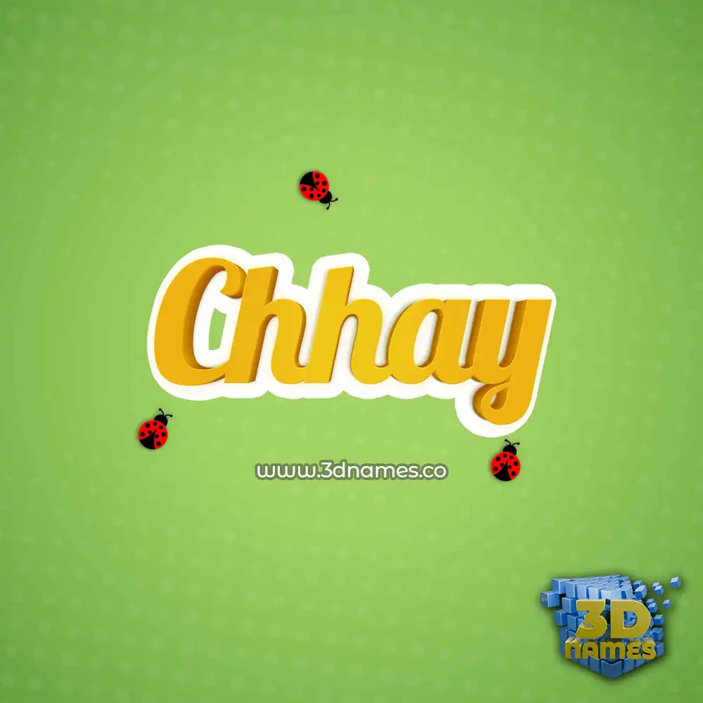 chhay in Ladybugs style - 3D name wallpaper