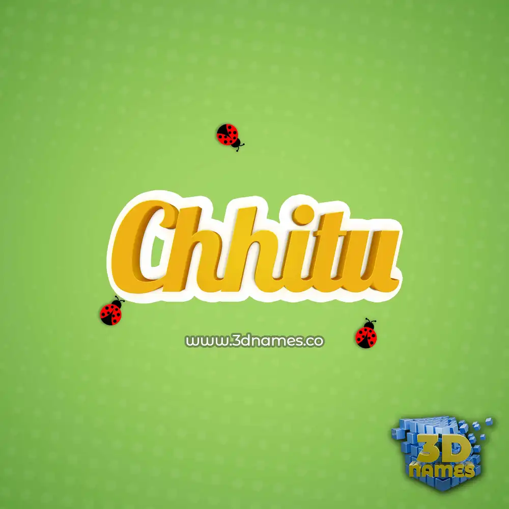 chhitu in Ladybugs style - 3D name wallpaper