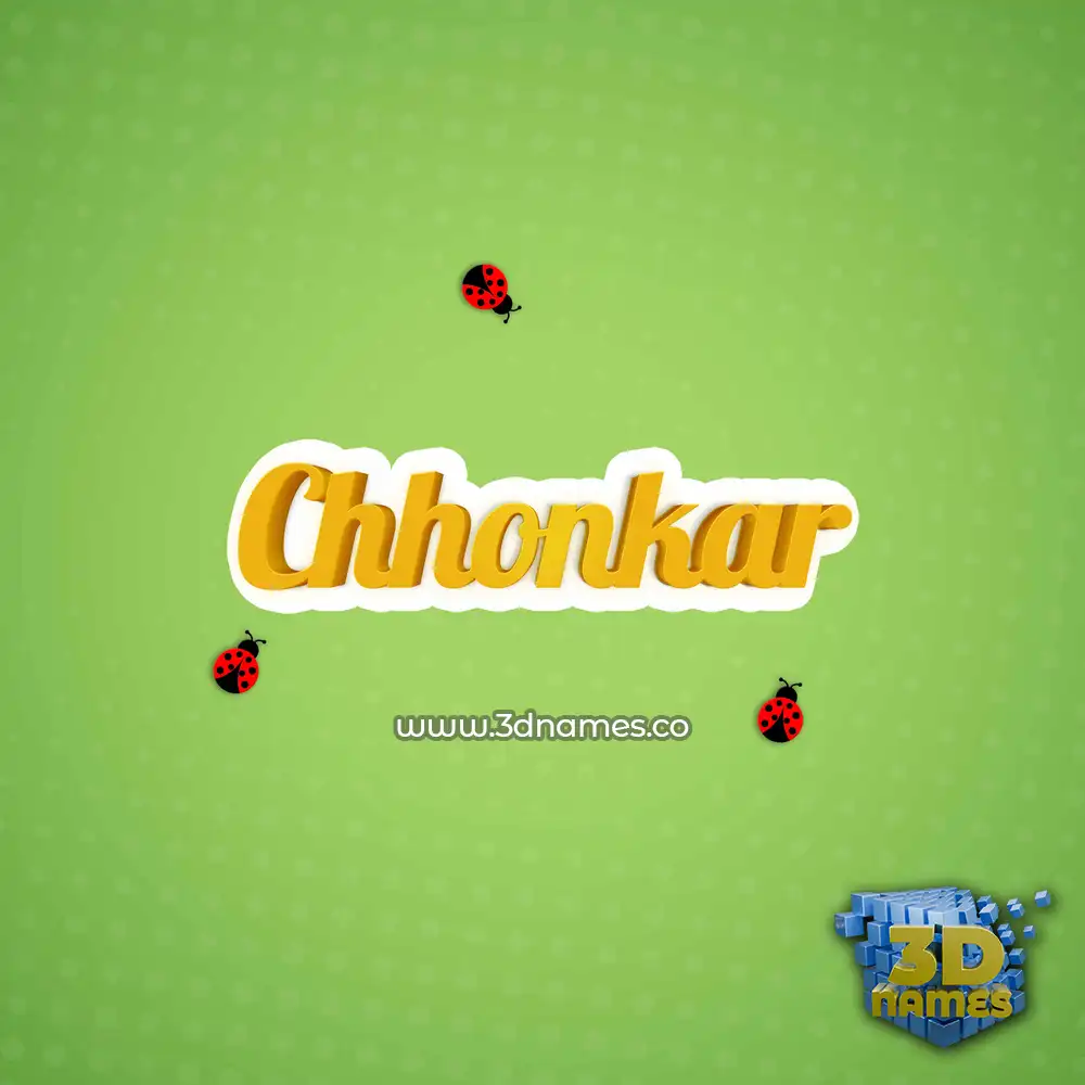 chhonkar in Ladybugs style - 3D name wallpaper