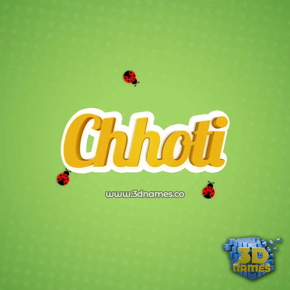 chhoti in Ladybugs style - 3D name wallpaper