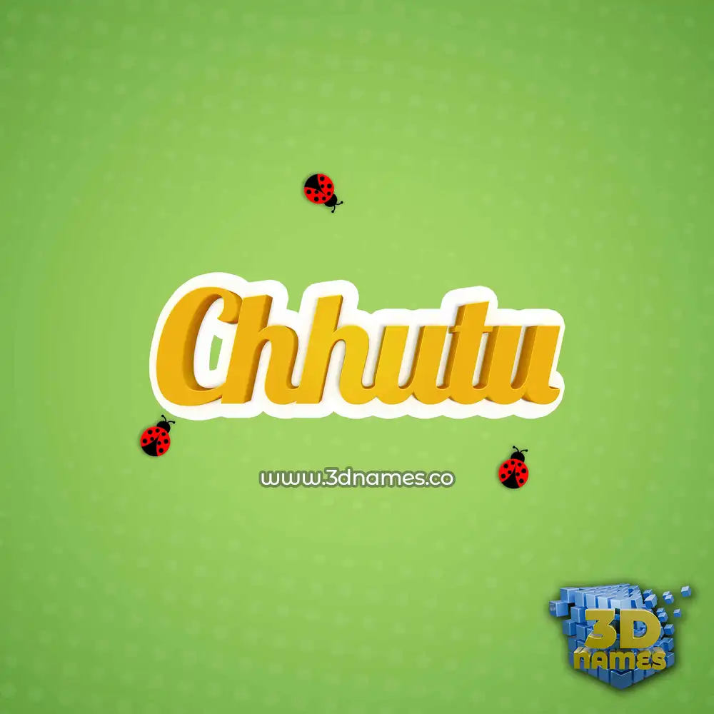 chhutu in Ladybugs style - 3D name wallpaper