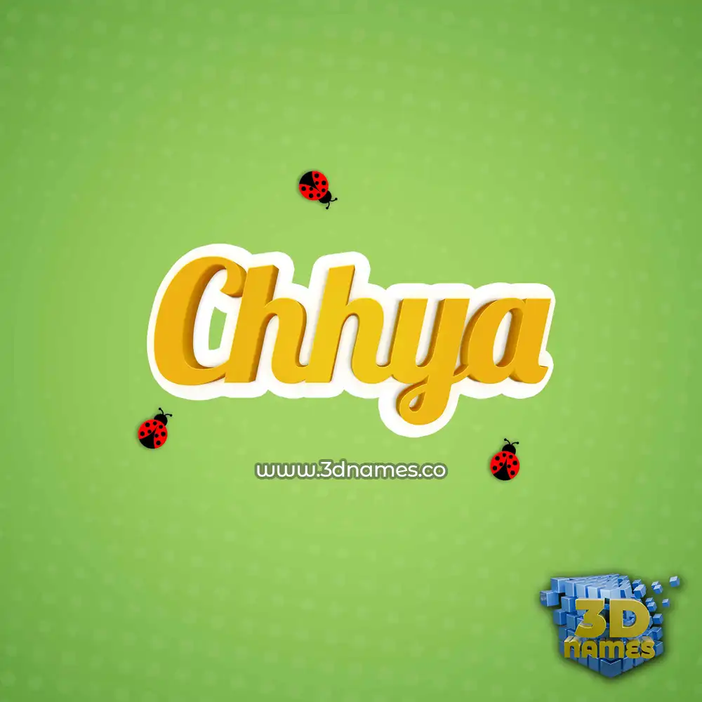 chhya in Ladybugs style - 3D name wallpaper