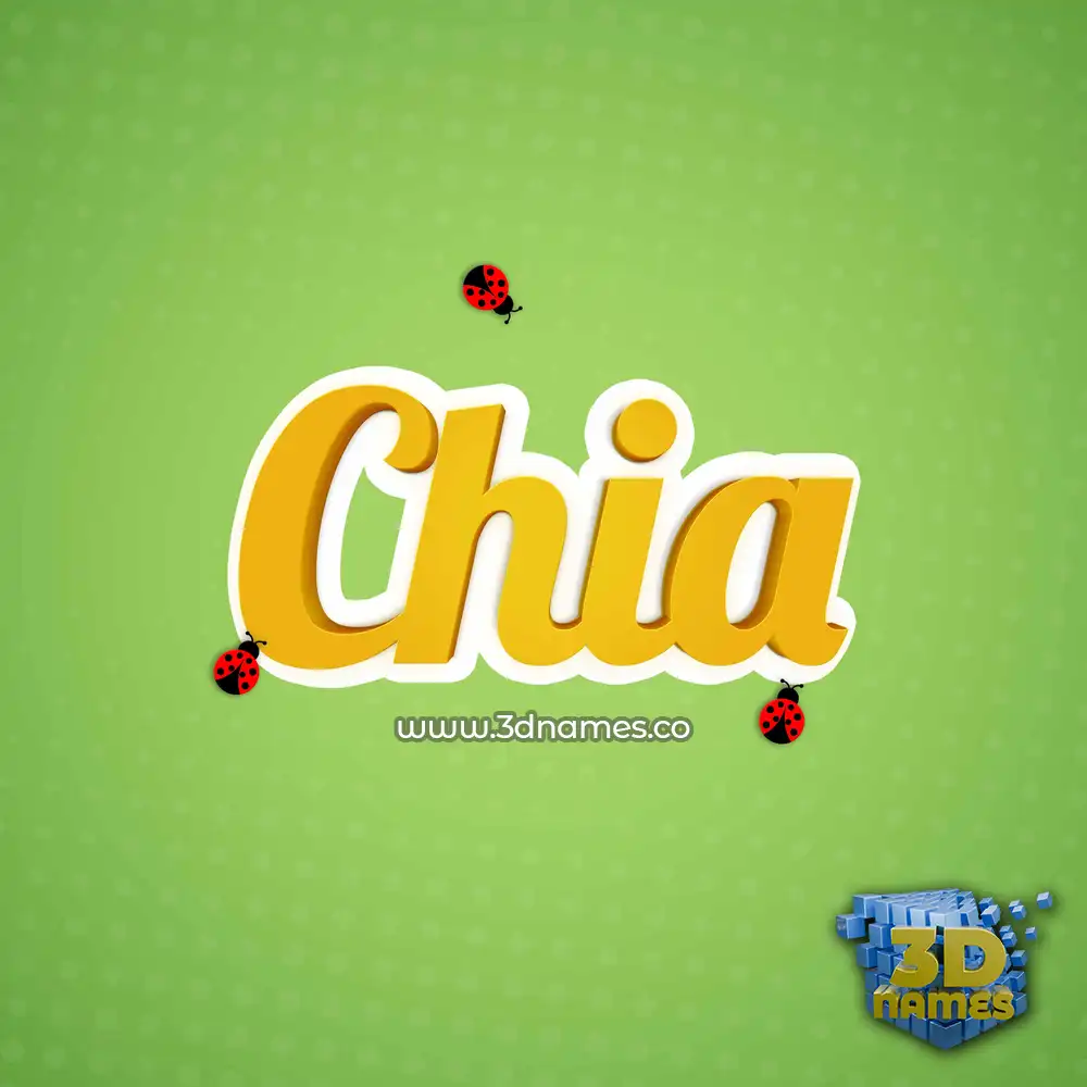 chia in Ladybugs style - 3D name wallpaper