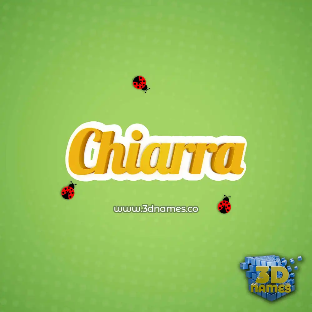chiarra in Ladybugs style - 3D name wallpaper