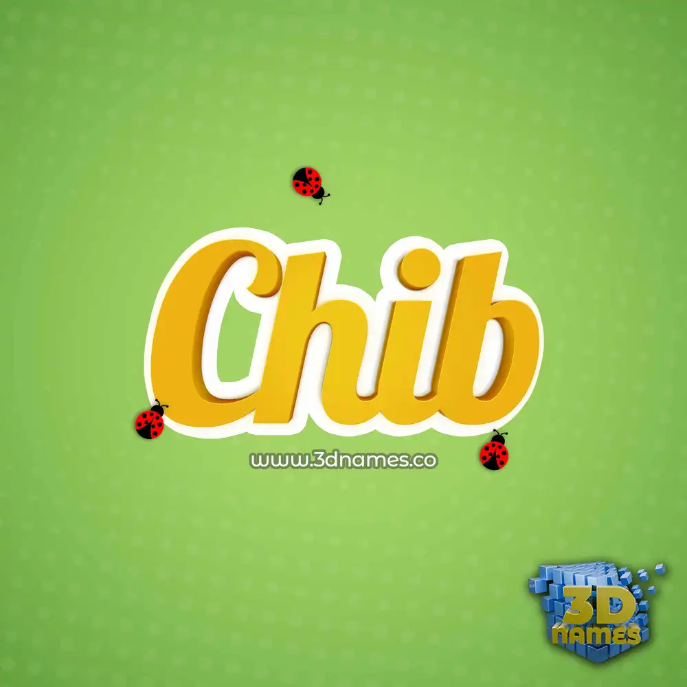 chib in Ladybugs style - 3D name wallpaper