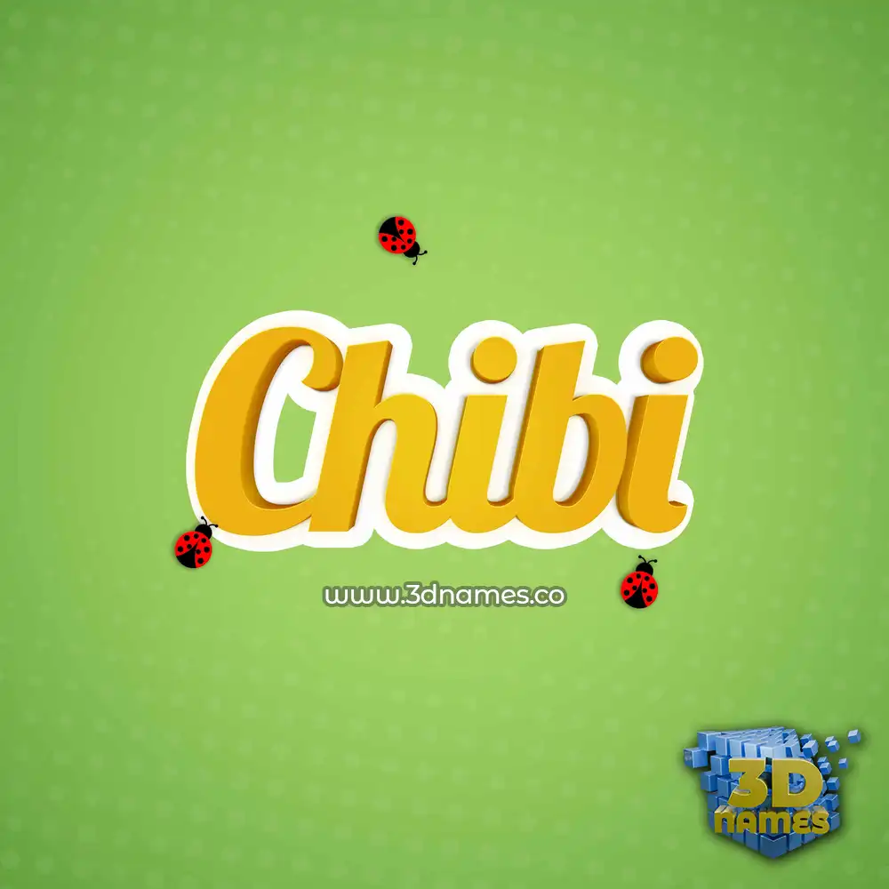 chibi in Ladybugs style - 3D name wallpaper
