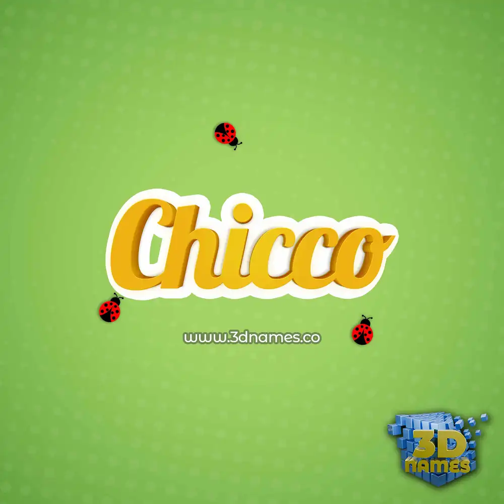 chicco in Ladybugs style - 3D name wallpaper