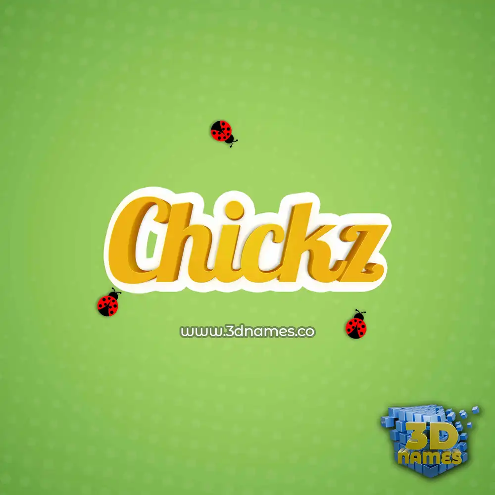chickz in Ladybugs style - 3D name wallpaper
