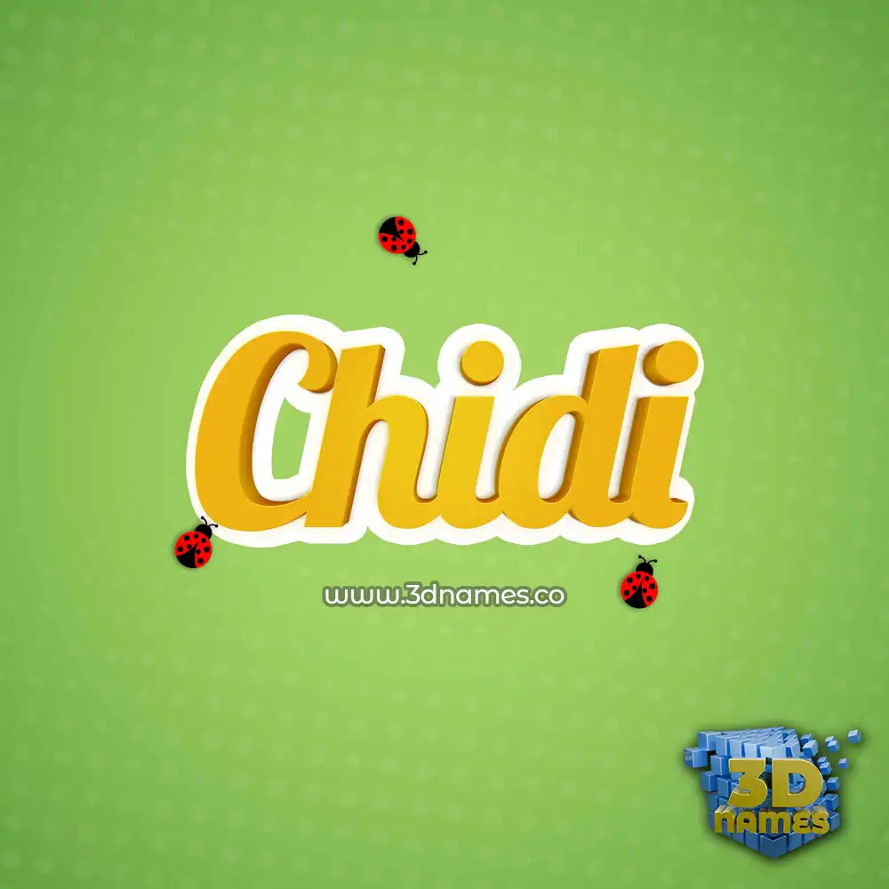 chidi in Ladybugs style - 3D name wallpaper