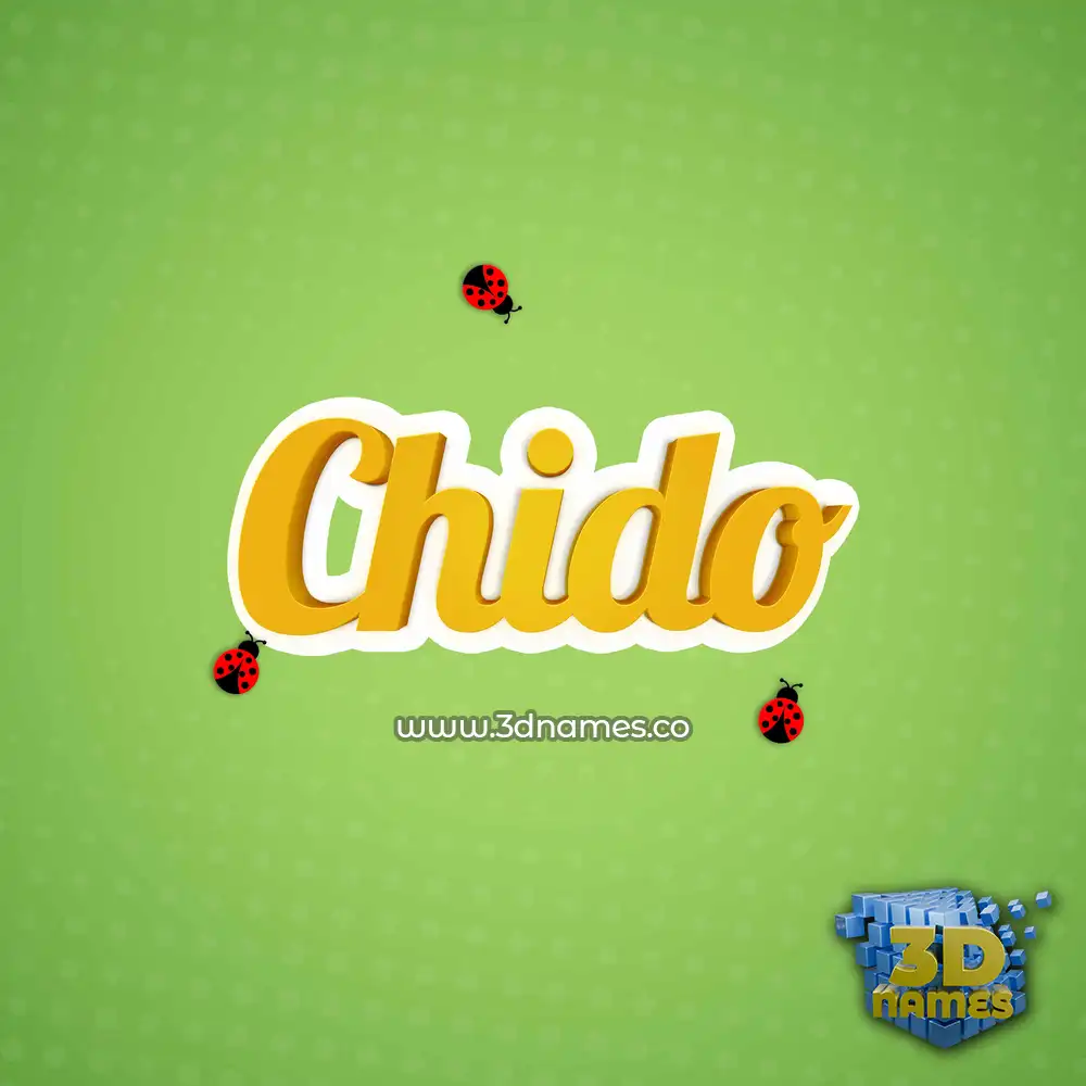 chido in Ladybugs style - 3D name wallpaper