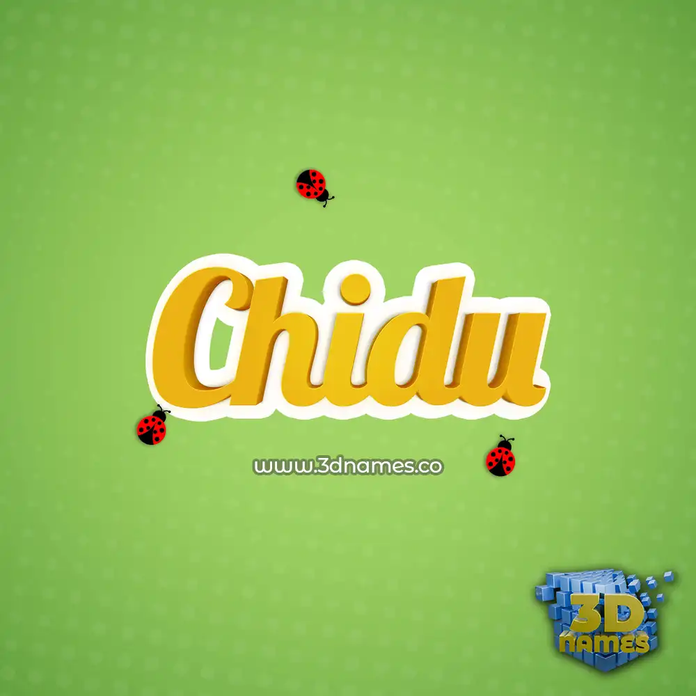 chidu in Ladybugs style - 3D name wallpaper