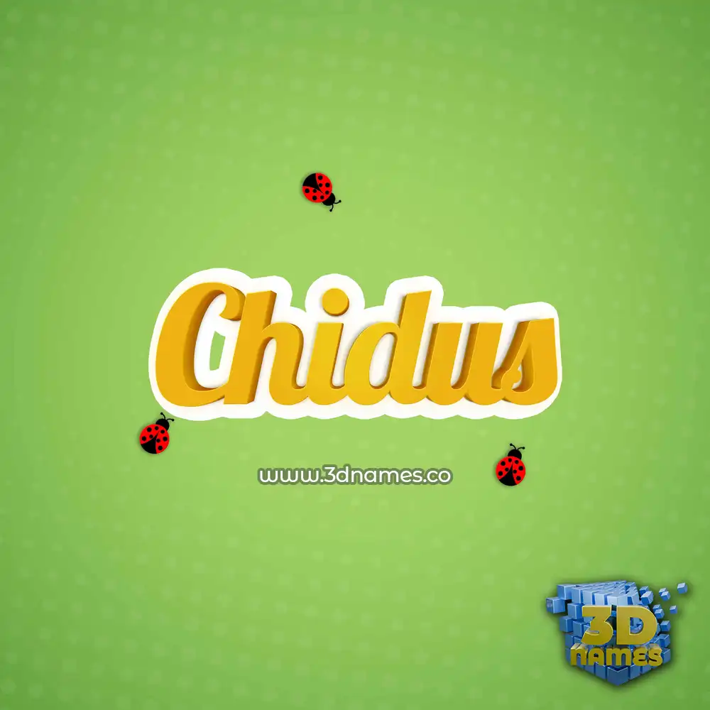 chidus in Ladybugs style - 3D name wallpaper