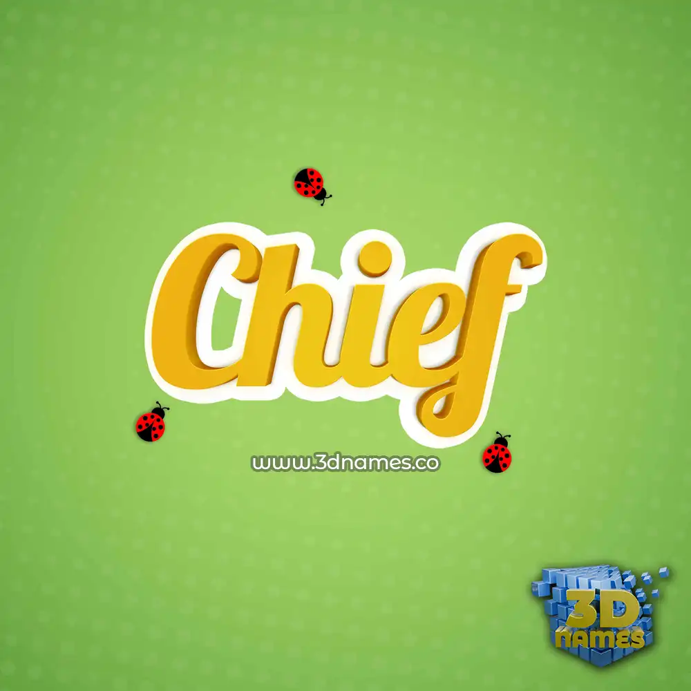 chief in Ladybugs style - 3D name wallpaper