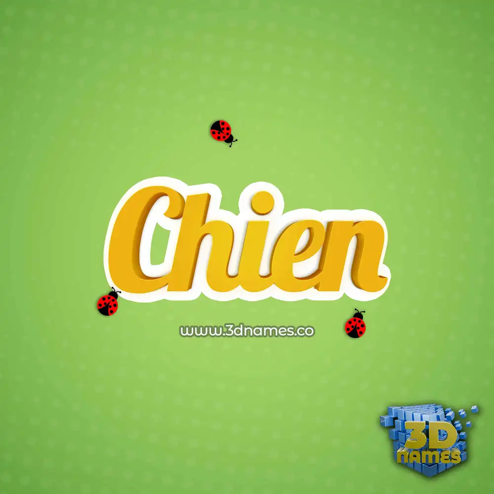 chien in Ladybugs style - 3D name wallpaper