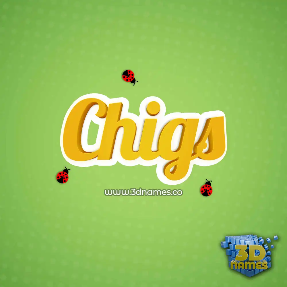 chigs in Ladybugs style - 3D name wallpaper