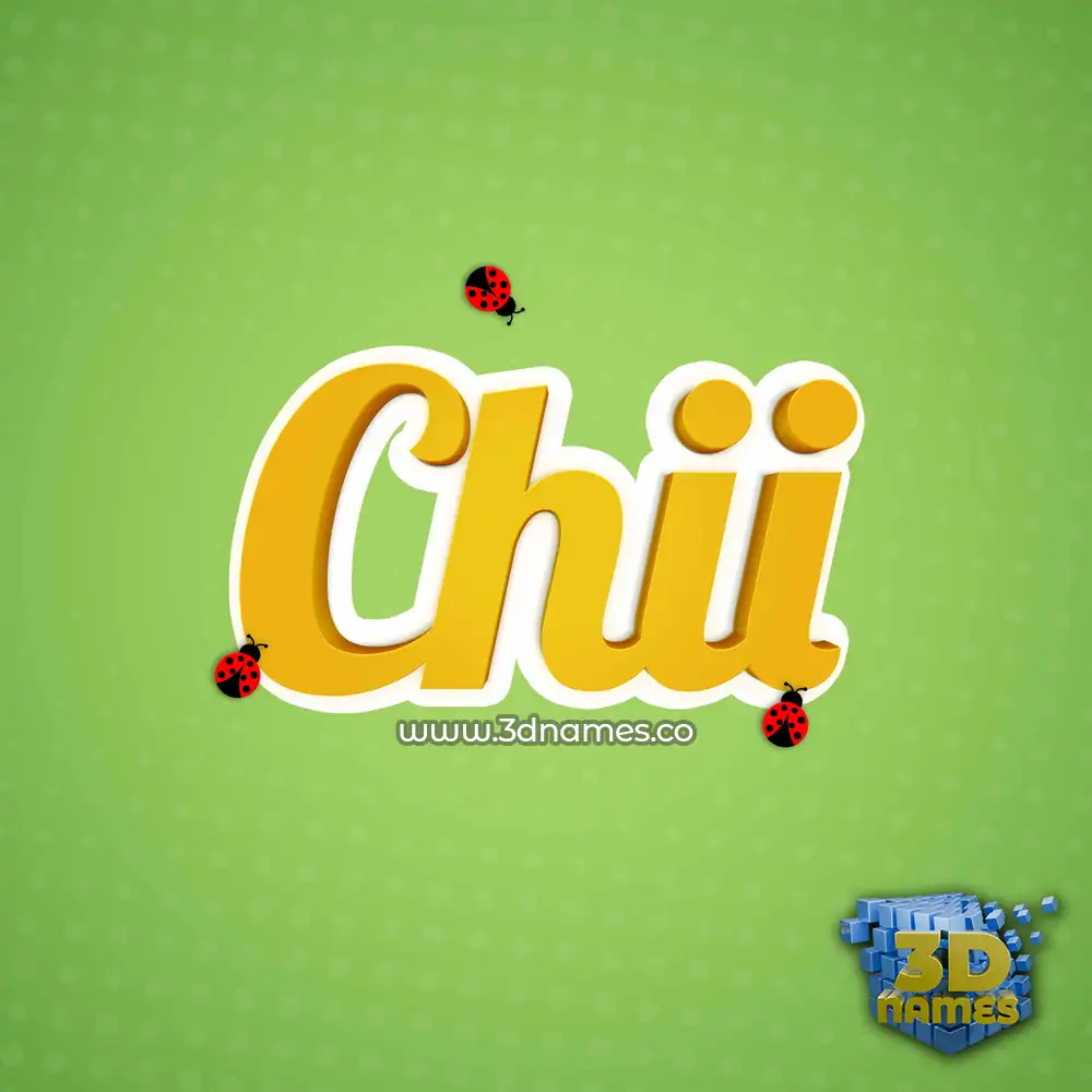 chii in Ladybugs style - 3D name wallpaper