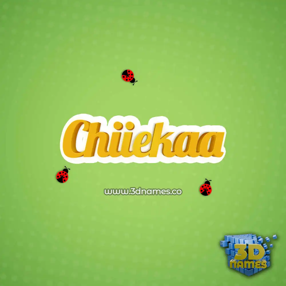 chiiekaa in Ladybugs style - 3D name wallpaper