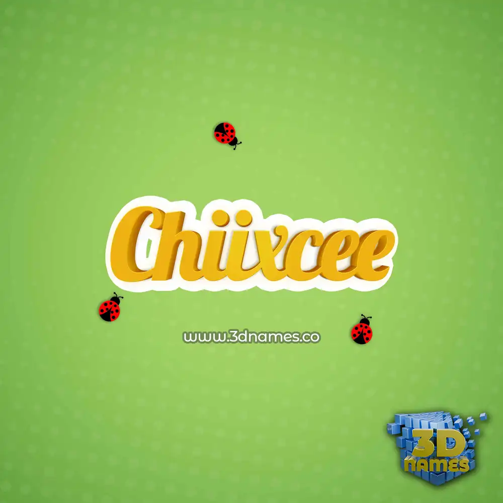 chiixcee in Ladybugs style - 3D name wallpaper