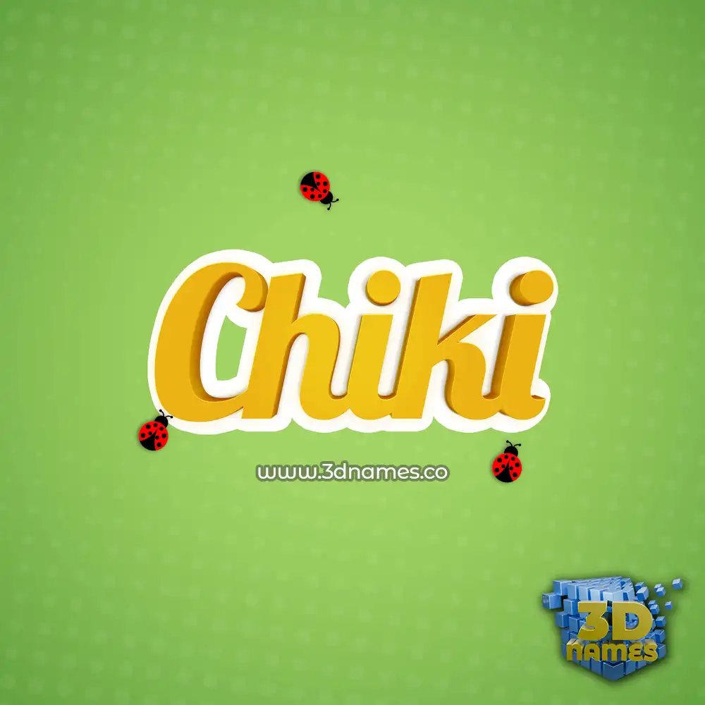 chiki in Ladybugs style - 3D name wallpaper