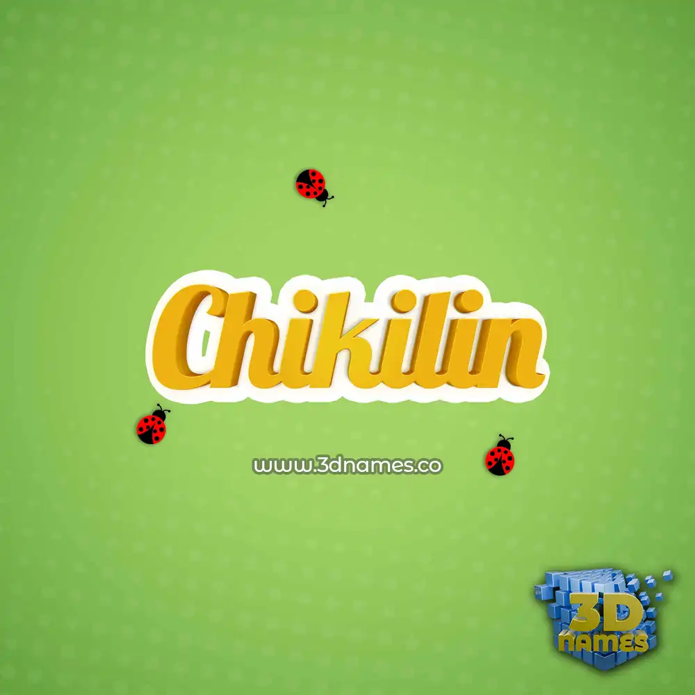 chikilin in Ladybugs style - 3D name wallpaper