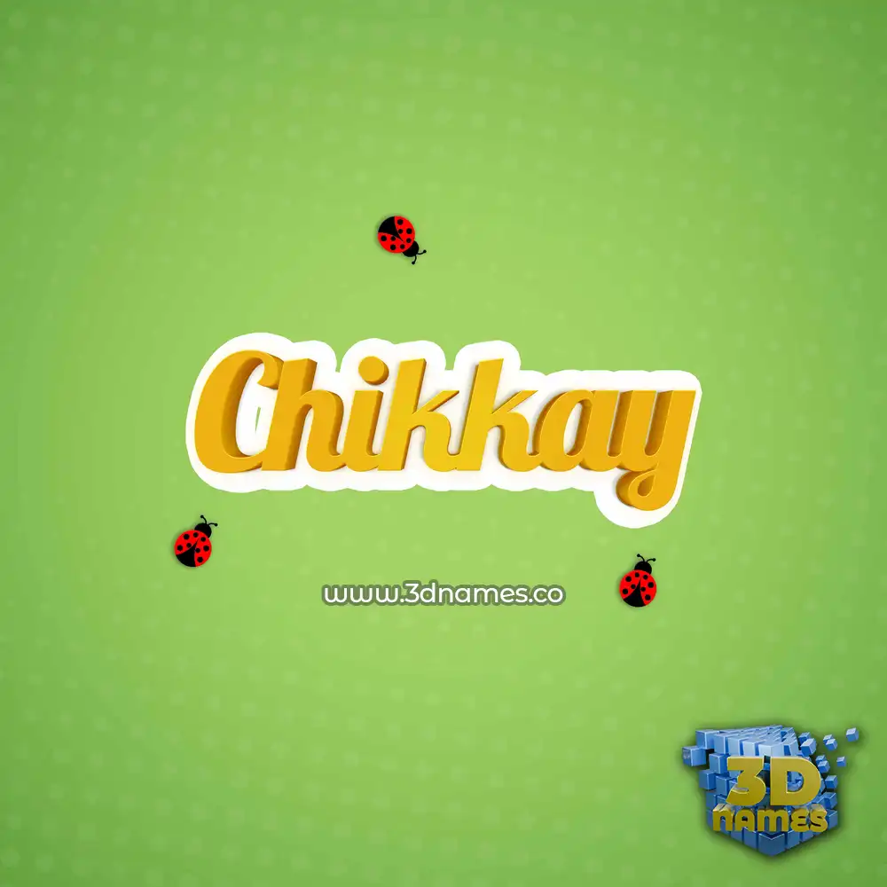 chikkay in Ladybugs style - 3D name wallpaper