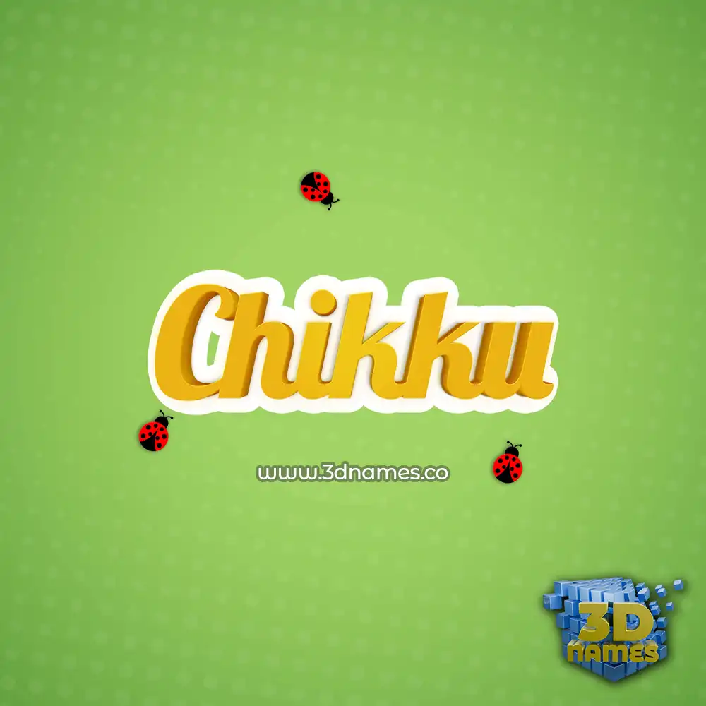 chikku in Ladybugs style - 3D name wallpaper