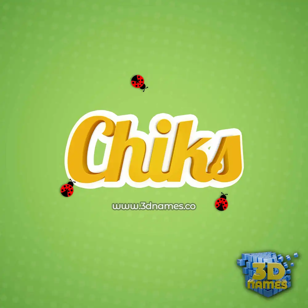 chiks in Ladybugs style - 3D name wallpaper