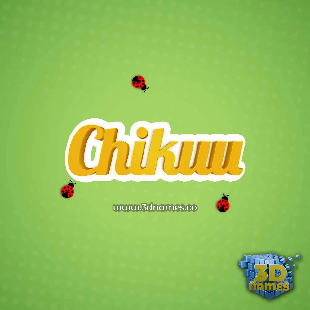 chikuu in Ladybugs style - 3D name wallpaper