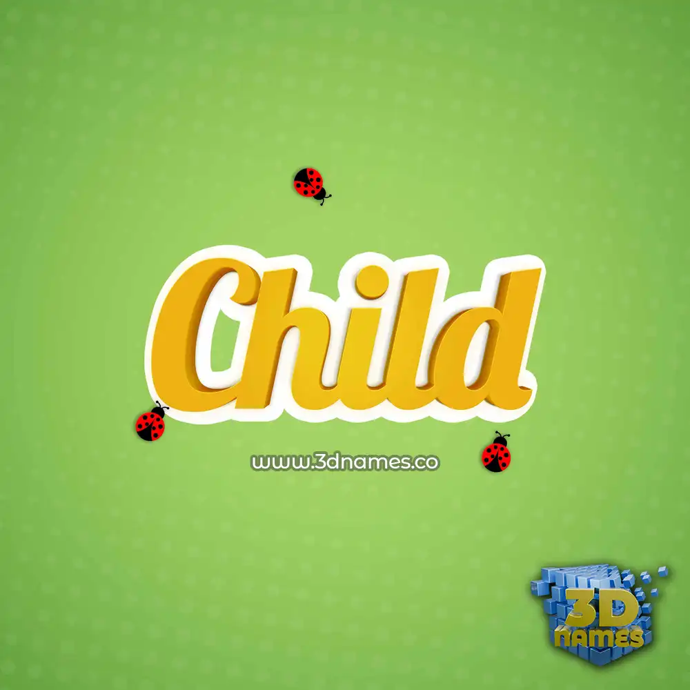 child in Ladybugs style - 3D name wallpaper