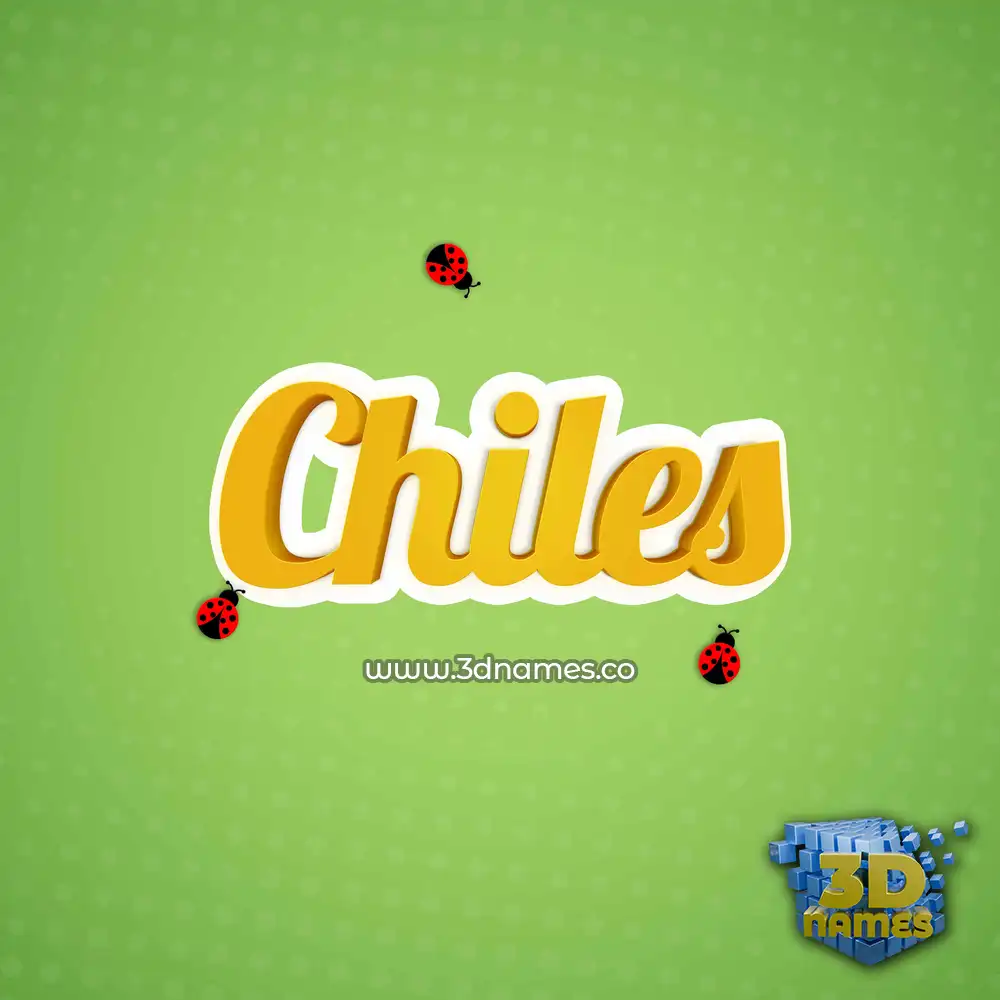 chiles in Ladybugs style - 3D name wallpaper