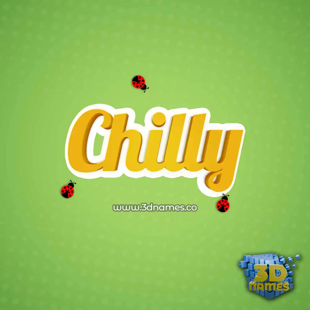 chilly in Ladybugs style - 3D name wallpaper
