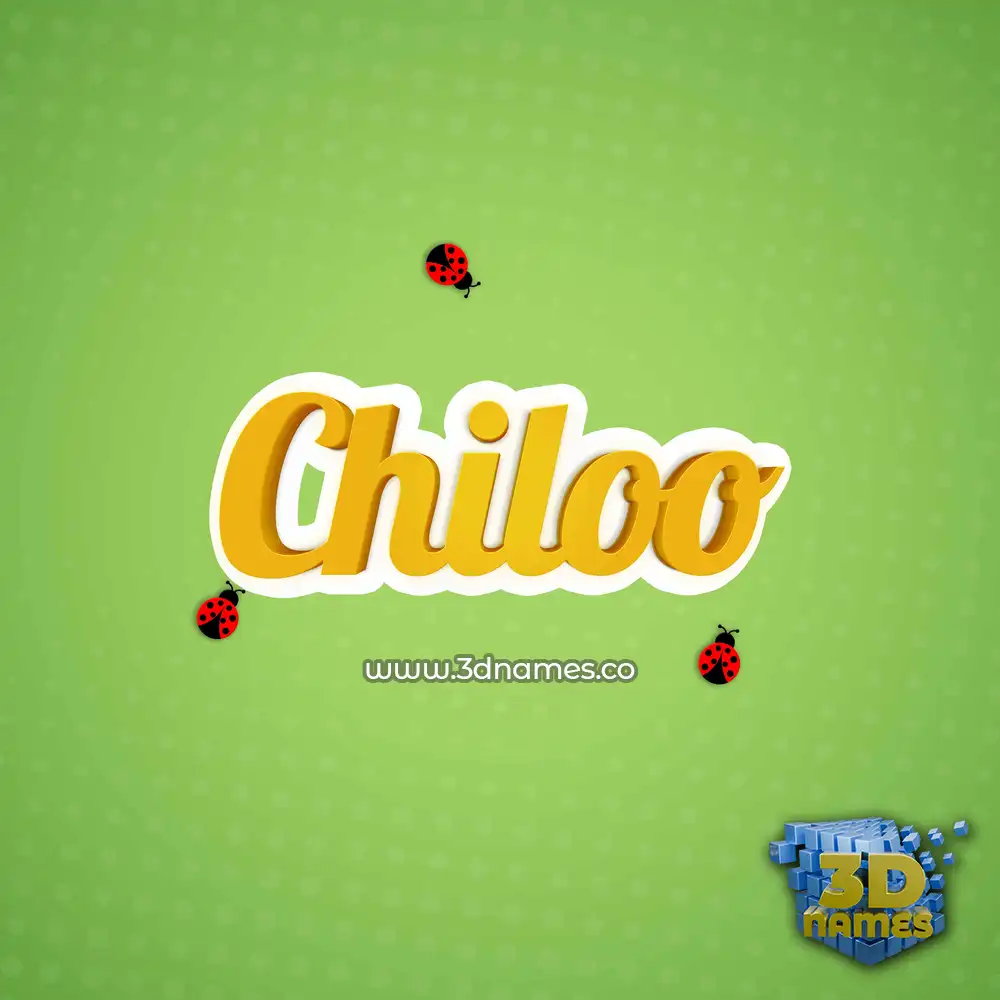 chiloo in Ladybugs style - 3D name wallpaper