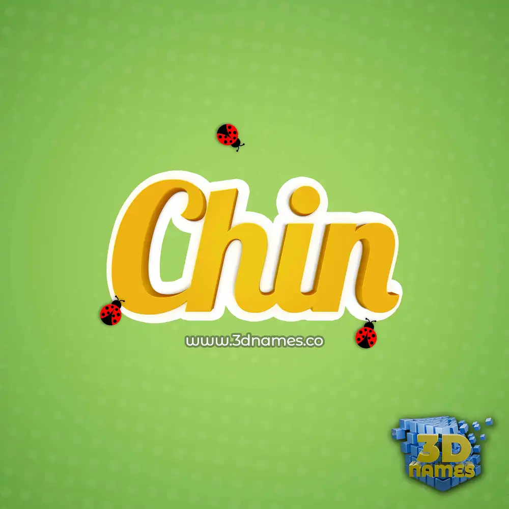 chin in Ladybugs style - 3D name wallpaper