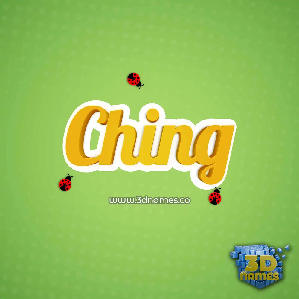ching in Ladybugs style - 3D name wallpaper