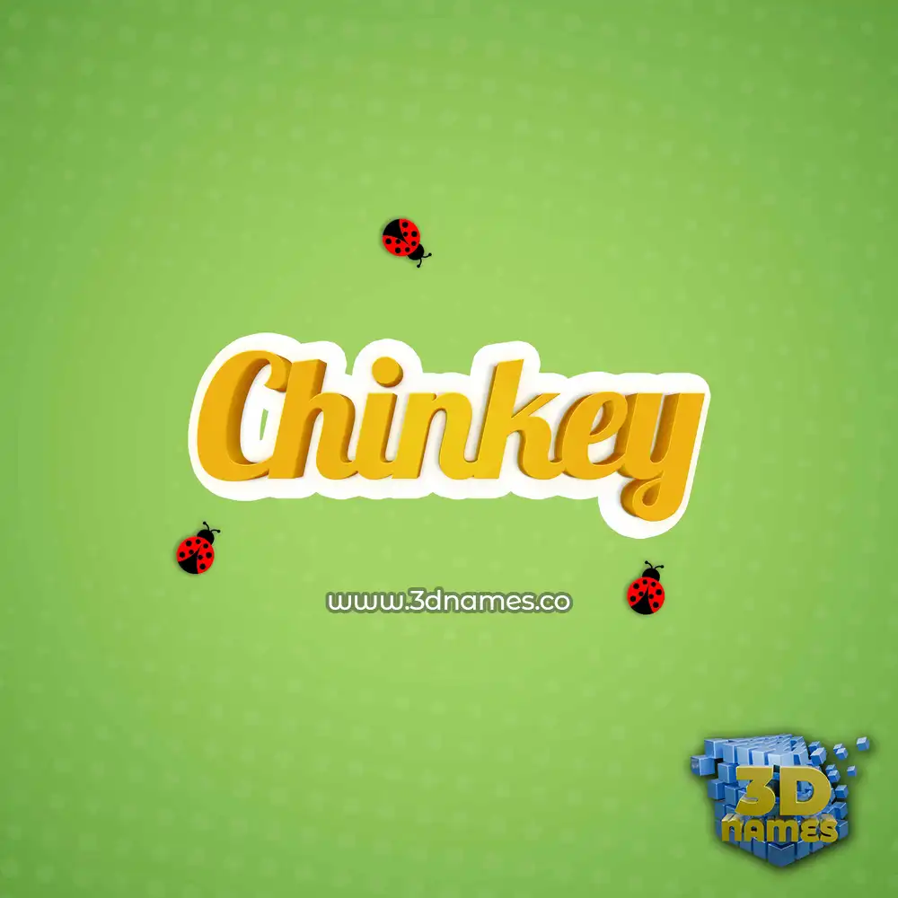 chinkey in Ladybugs style - 3D name wallpaper