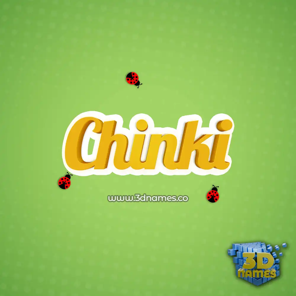 chinki in Ladybugs style - 3D name wallpaper