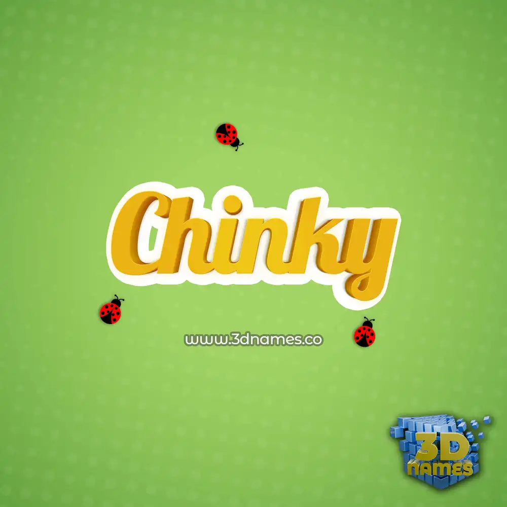 chinky in Ladybugs style - 3D name wallpaper