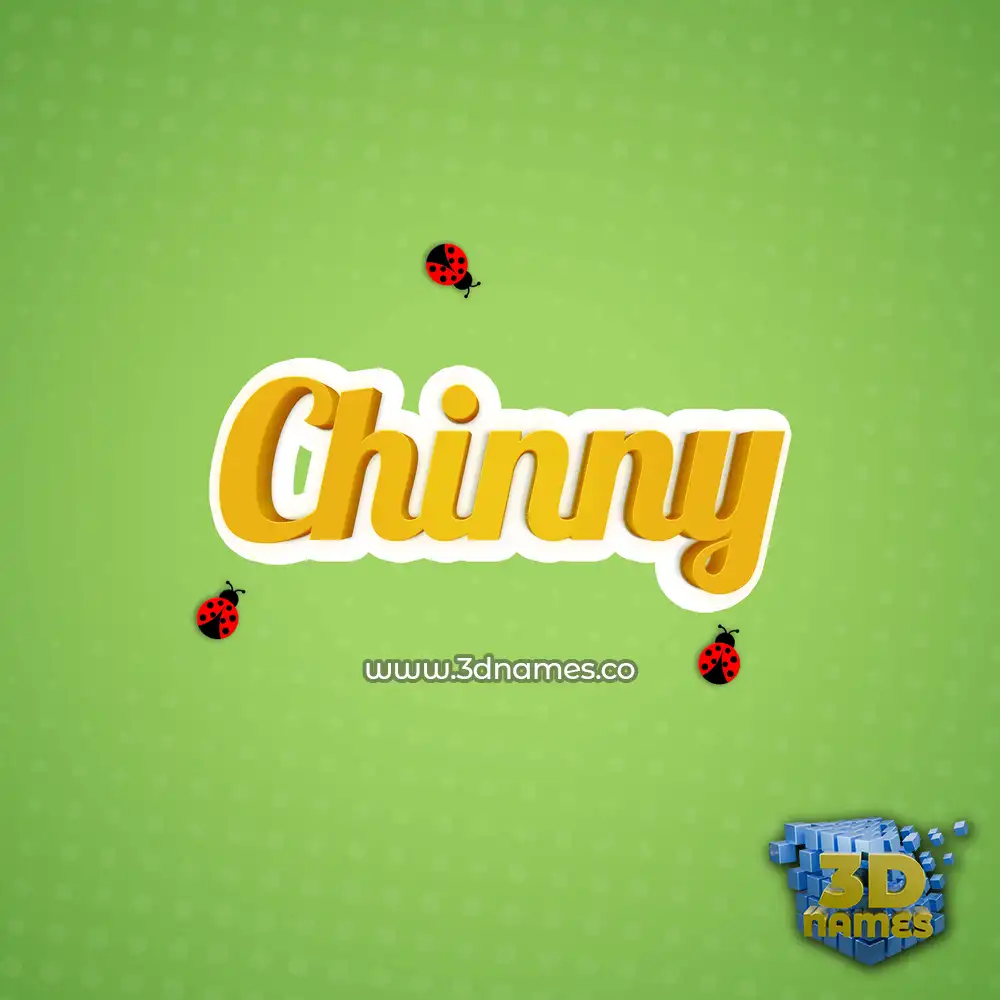 chinny in Ladybugs style - 3D name wallpaper