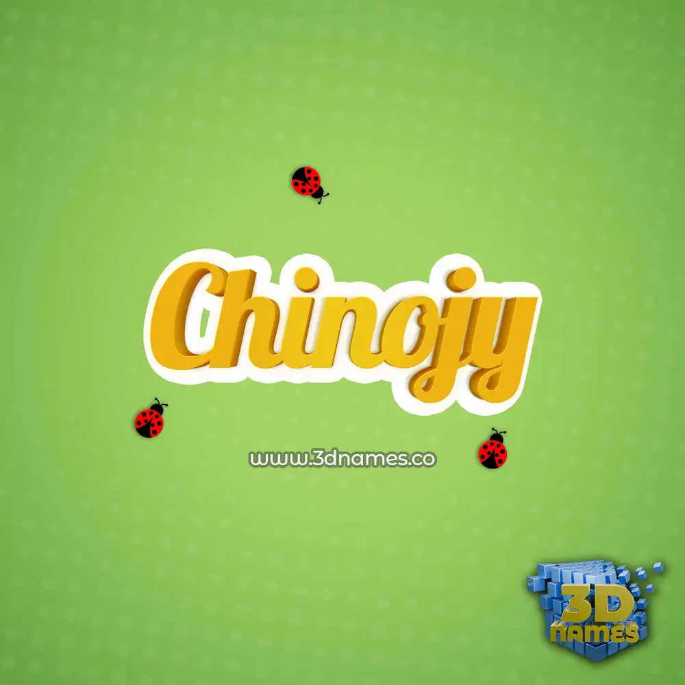 chinojy in Ladybugs style - 3D name wallpaper