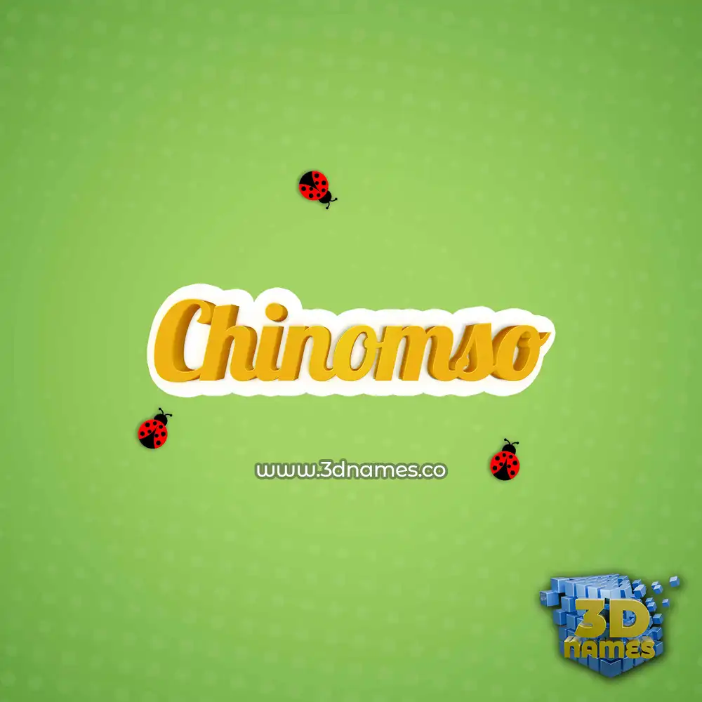 chinomso in Ladybugs style - 3D name wallpaper