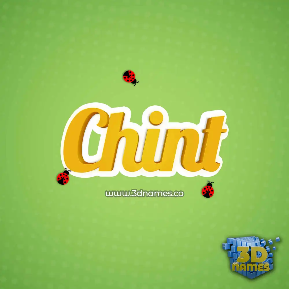 chint in Ladybugs style - 3D name wallpaper
