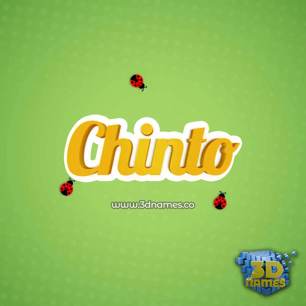 chinto in Ladybugs style - 3D name wallpaper