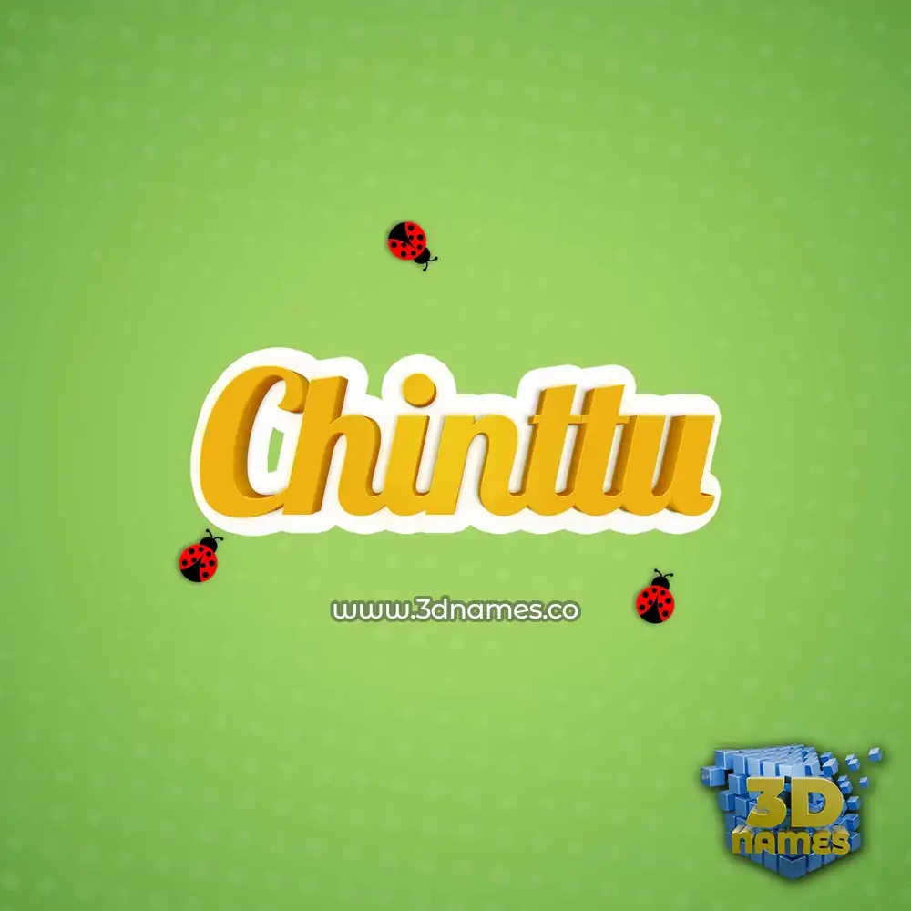 chinttu in Ladybugs style - 3D name wallpaper