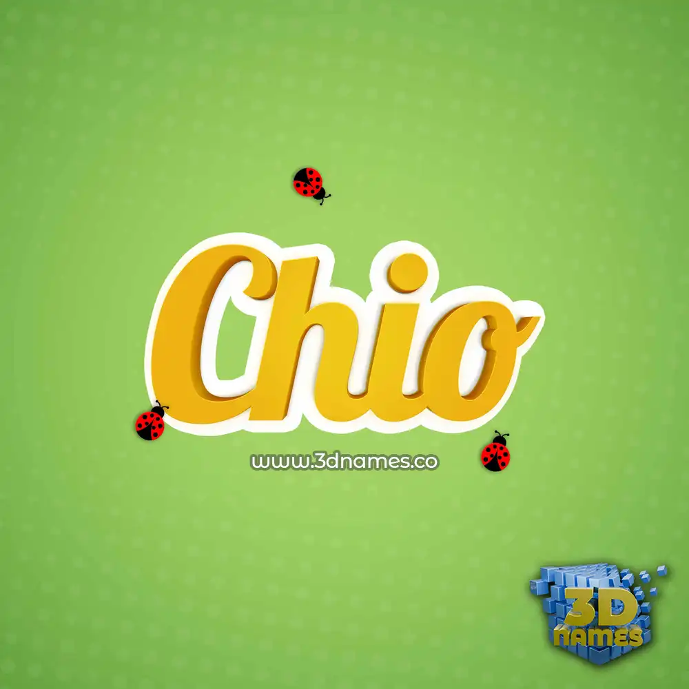 chio in Ladybugs style - 3D name wallpaper